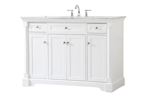 Elegant Furniture & Lighting - Clarence 48 inch Single bathroom vanity in White - VF53048WH veiw 1