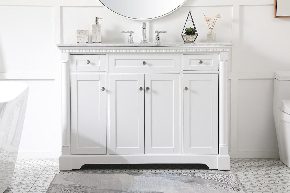 Elegant Furniture & Lighting - Clarence 48 inch Single bathroom vanity in White - VF53048WH veiw 2