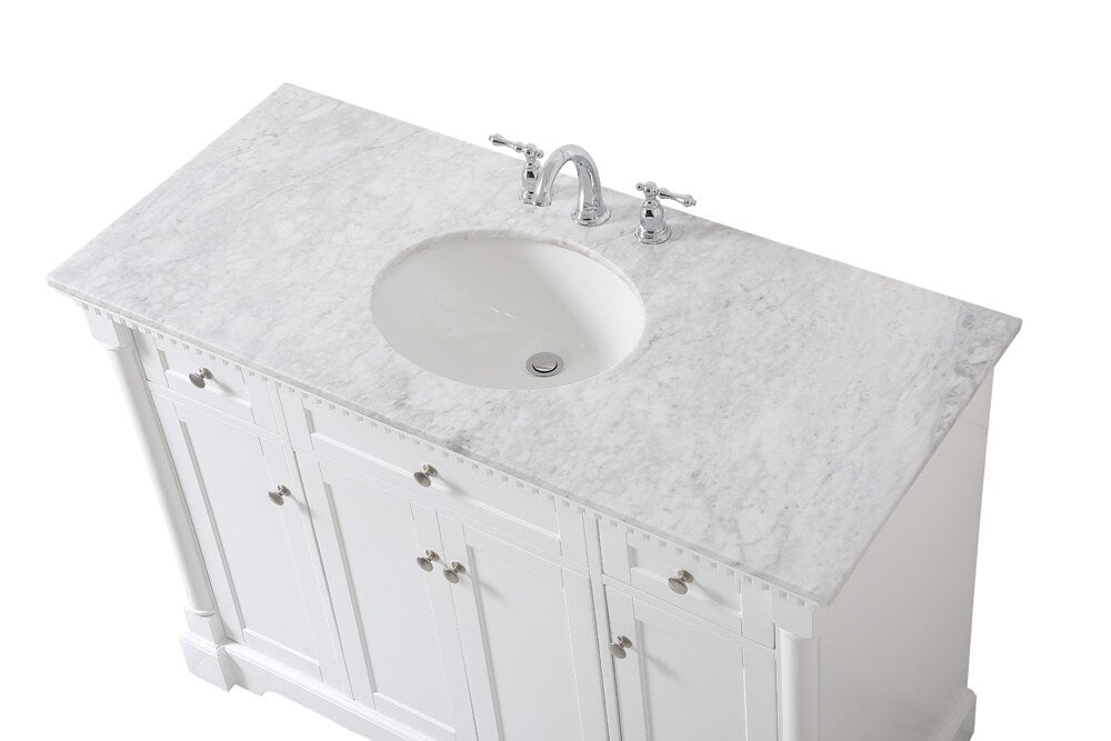 Elegant Furniture & Lighting - Clarence 48 inch Single bathroom vanity in White - VF53048WH veiw 3