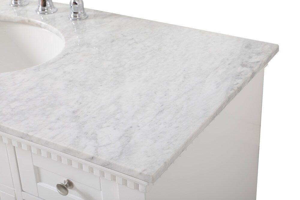 Elegant Furniture & Lighting - Clarence 48 inch Single bathroom vanity in White - VF53048WH veiw 4