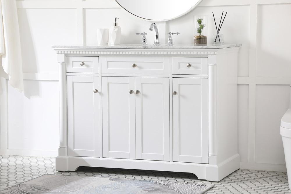Elegant Furniture & Lighting - Clarence 48 inch Single bathroom vanity in White - VF53048WH veiw 9