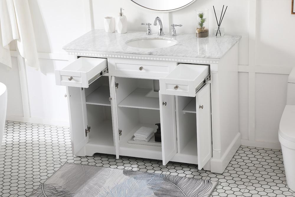 Elegant Furniture & Lighting - Clarence 48 inch Single bathroom vanity in White - VF53048WH veiw 10