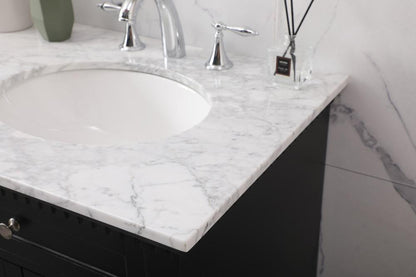 Elegant Furniture & Lighting - Clarence 60 inch double bathroom vanity set in black - VF53060DBK veiw 6