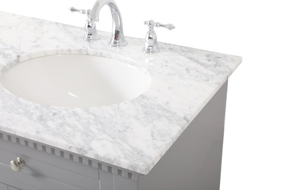 Elegant Furniture & Lighting - Clarence 60 inch double bathroom vanity in Grey - VF53060DGR veiw 4