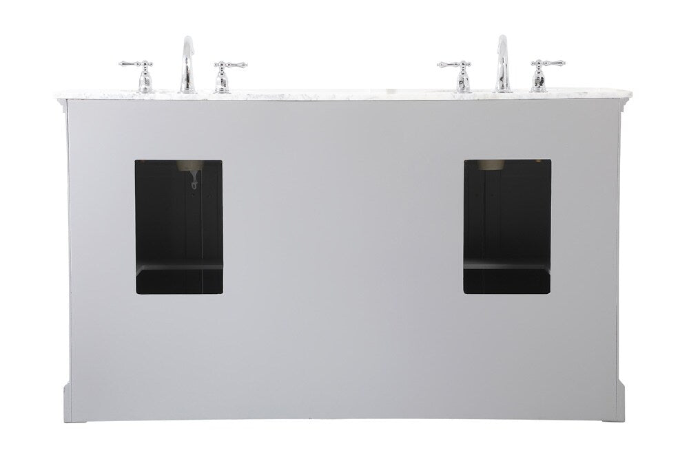 Elegant Furniture & Lighting - Clarence 60 inch double bathroom vanity in Grey - VF53060DGR veiw 8