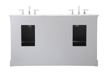 Elegant Furniture & Lighting - Clarence 60 inch double bathroom vanity in Grey - VF53060DGR veiw 8