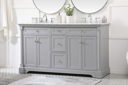 Elegant Furniture & Lighting - Clarence 60 inch double bathroom vanity in Grey - VF53060DGR veiw 9