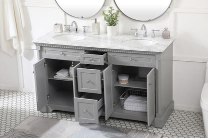 Elegant Furniture & Lighting - Clarence 60 inch double bathroom vanity in Grey - VF53060DGR veiw 10