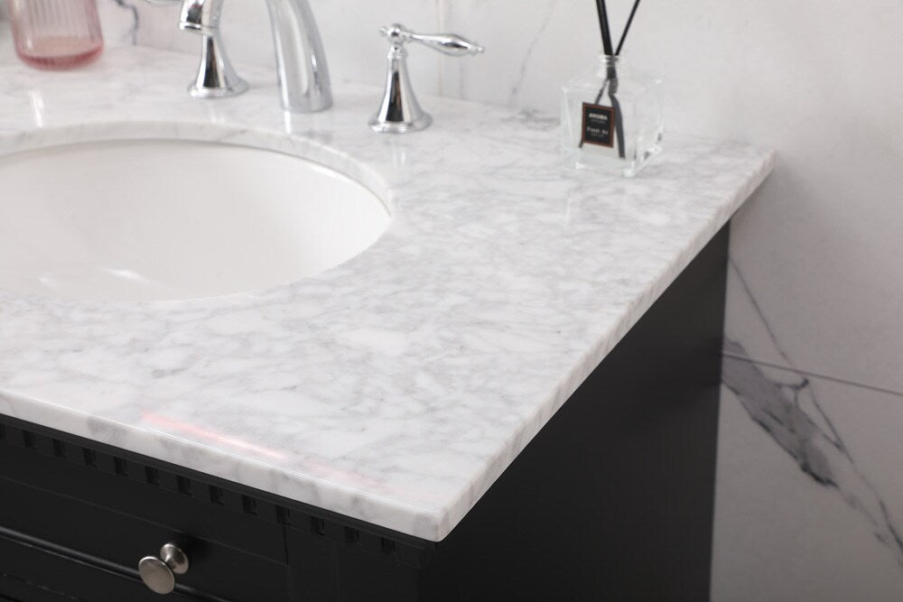 Elegant Furniture & Lighting - Clarence 72 inch double bathroom vanity set in black - VF53072DBK veiw 6