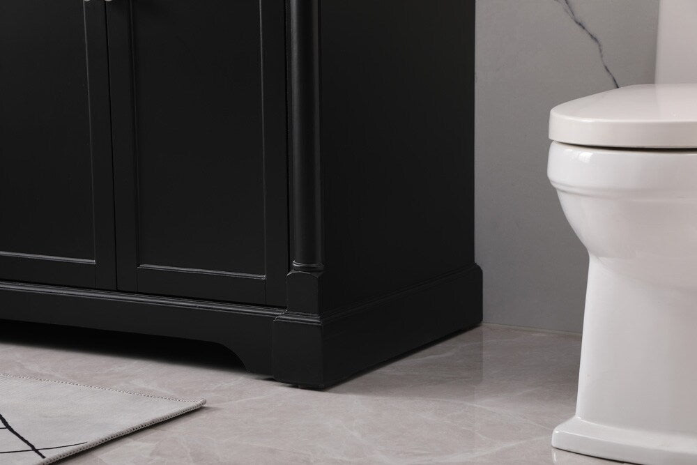 Elegant Furniture & Lighting - Clarence 72 inch double bathroom vanity set in black - VF53072DBK veiw 7