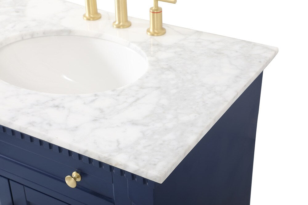 Elegant Furniture & Lighting - Clarence 72 inch double bathroom vanity in Blue - VF53072DBL veiw 4