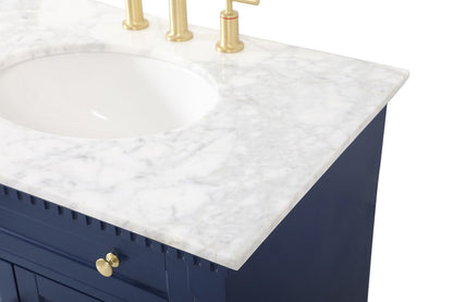 Elegant Furniture & Lighting - Clarence 72 inch double bathroom vanity in Blue - VF53072DBL veiw 4