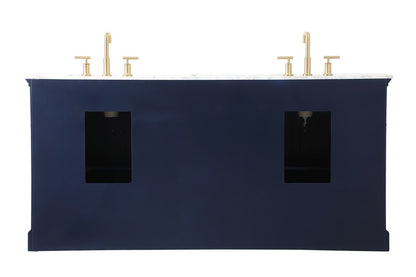 Elegant Furniture & Lighting - Clarence 72 inch double bathroom vanity in Blue - VF53072DBL veiw 8