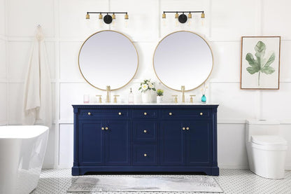Elegant Furniture & Lighting - Clarence 72 inch double bathroom vanity in Blue - VF53072DBL veiw 11