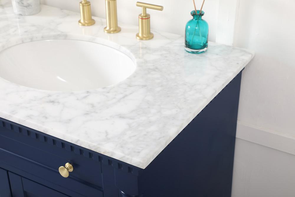 Elegant Furniture & Lighting - Clarence 72 inch double bathroom vanity in Blue - VF53072DBL veiw 12