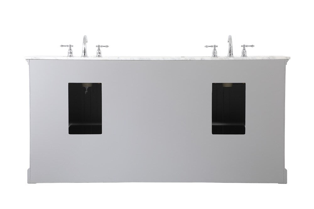 Elegant Furniture & Lighting - Clarence 72 inch double bathroom vanity in Grey - VF53072DGR veiw 8