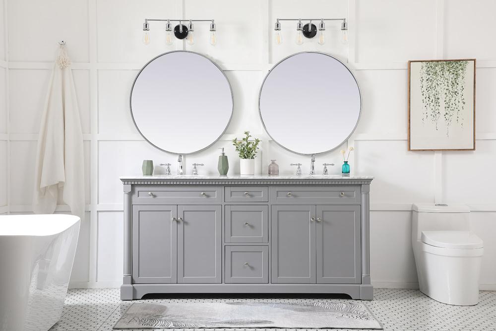 Elegant Furniture & Lighting - Clarence 72 inch double bathroom vanity in Grey - VF53072DGR veiw 11