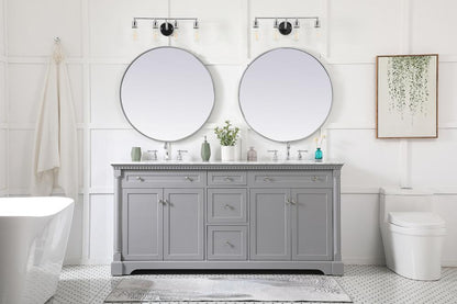 Elegant Furniture & Lighting - Clarence 72 inch double bathroom vanity in Grey - VF53072DGR veiw 11