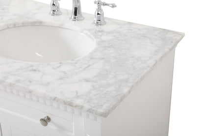 Elegant Furniture & Lighting - Clarence 72 inch double bathroom vanity in White - VF53072DWH veiw 4