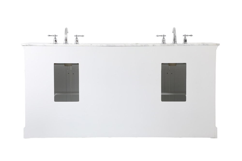 Elegant Furniture & Lighting - Clarence 72 inch double bathroom vanity in White - VF53072DWH veiw 8