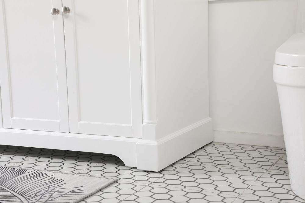 Elegant Furniture & Lighting - Clarence 72 inch double bathroom vanity in White - VF53072DWH veiw 13