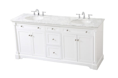 Elegant Furniture & Lighting - Clarence 72 inch double bathroom vanity in White - VF53072DWH veiw 15