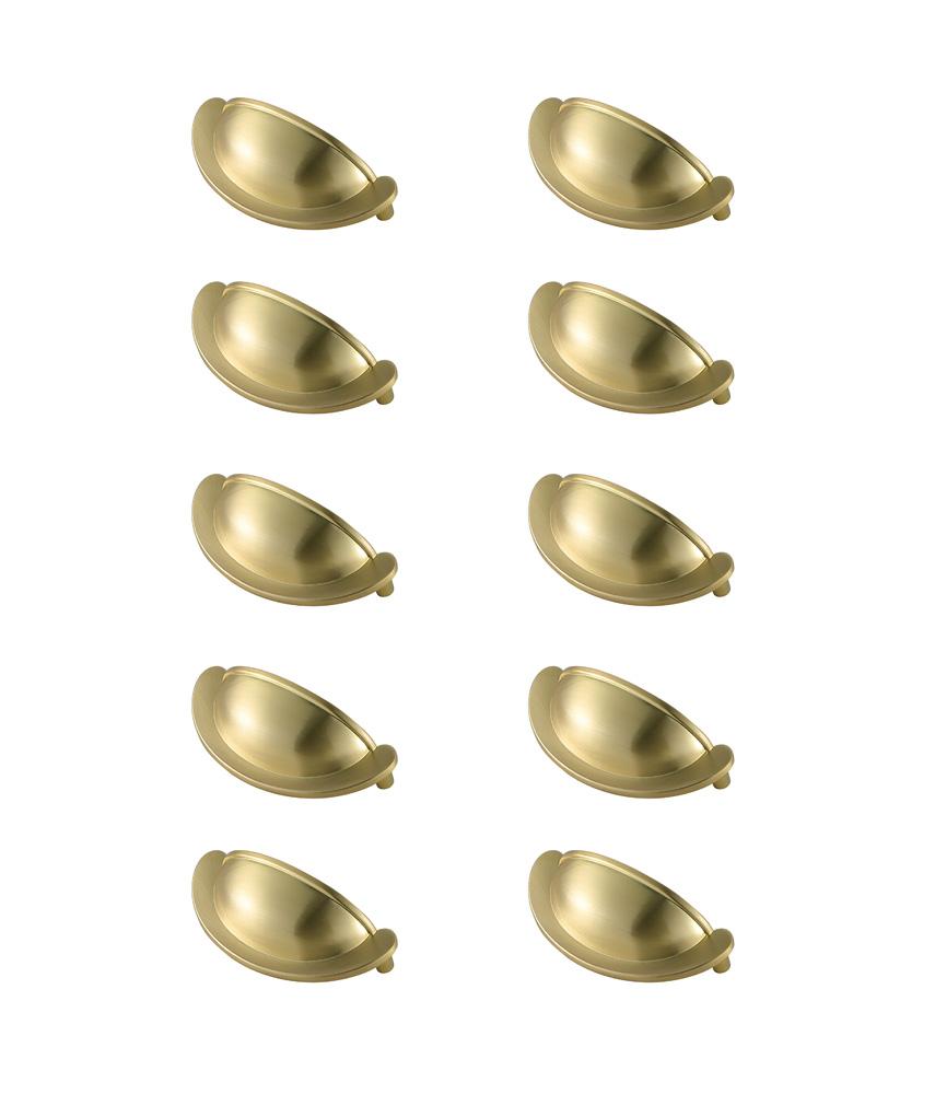 Elegant Furniture & Lighting - Claude 2-3/4in Center to Center Brushed Gold Cup Bar Pull Multipack (set of 10) - PL3001-GD-10PK veiw 1