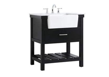 Elegant Furniture & Lighting - Clement 30 inch Single bathroom vanity in black - VF60130BK veiw 8