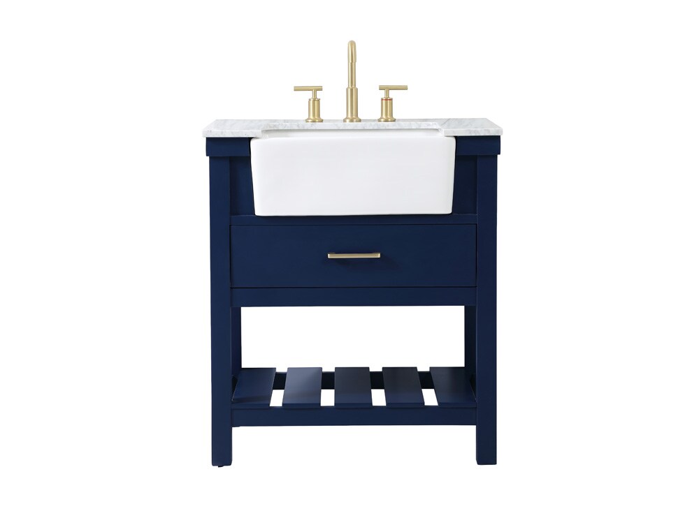 Elegant Furniture & Lighting - Clement 30 inch Single bathroom vanity in blue - VF60130BL veiw 1