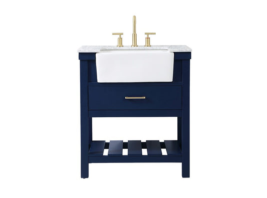 Elegant Furniture & Lighting - Clement 30 inch Single bathroom vanity in blue - VF60130BL veiw 1