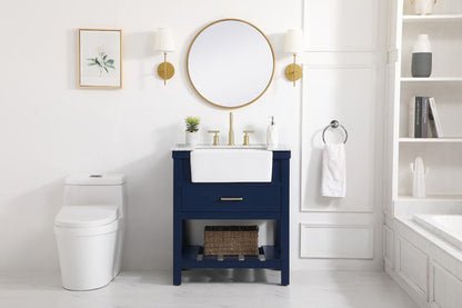 Elegant Furniture & Lighting - Clement 30 inch Single bathroom vanity in blue - VF60130BL veiw 5