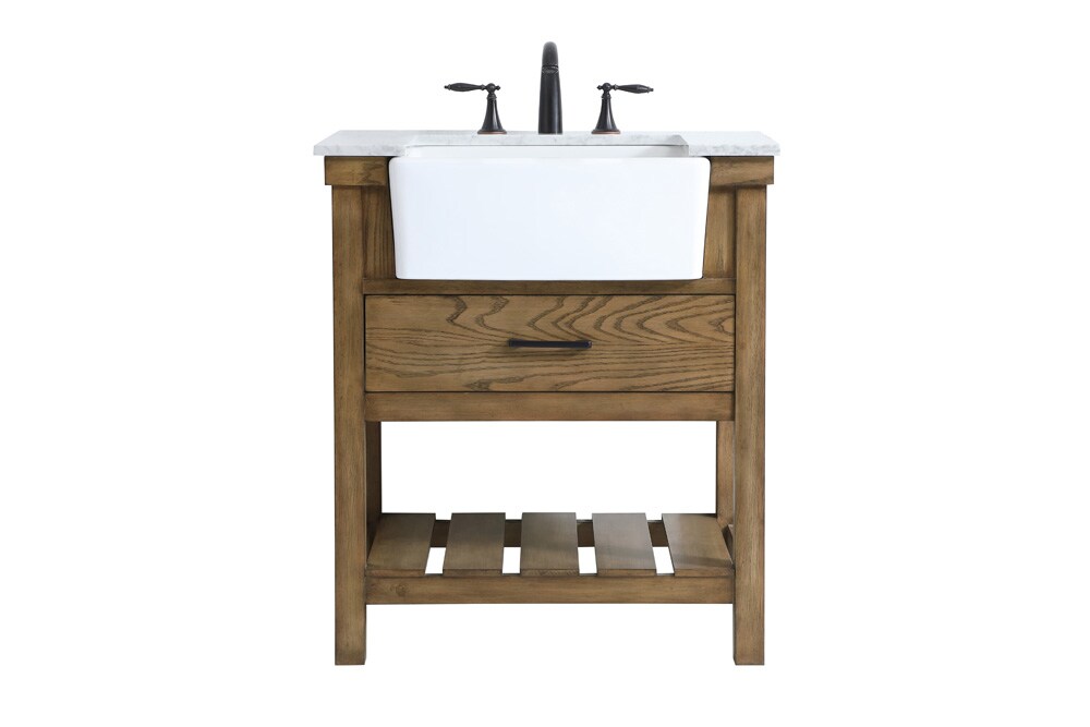 Elegant Furniture & Lighting - Clement 30 inch Single bathroom vanity in driftwood - VF60130DW veiw 1