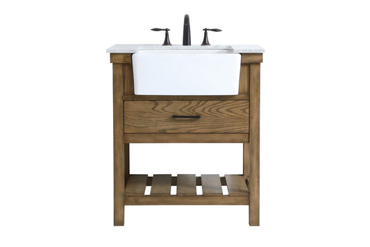 Elegant Furniture & Lighting - Clement 30 inch Single bathroom vanity in driftwood - VF60130DW veiw 1
