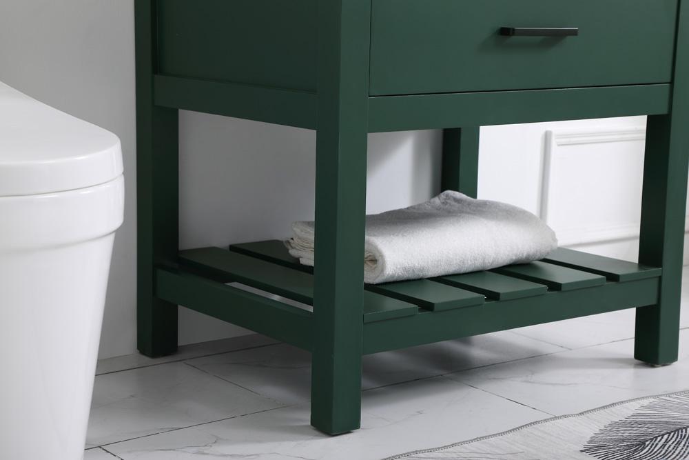 Elegant Furniture & Lighting - Clement 30 inch Single bathroom vanity in green - VF60130GN veiw 7