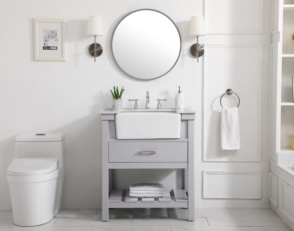Elegant Furniture & Lighting - Clement 30 inch Single bathroom vanity in grey - VF60130GR veiw 5