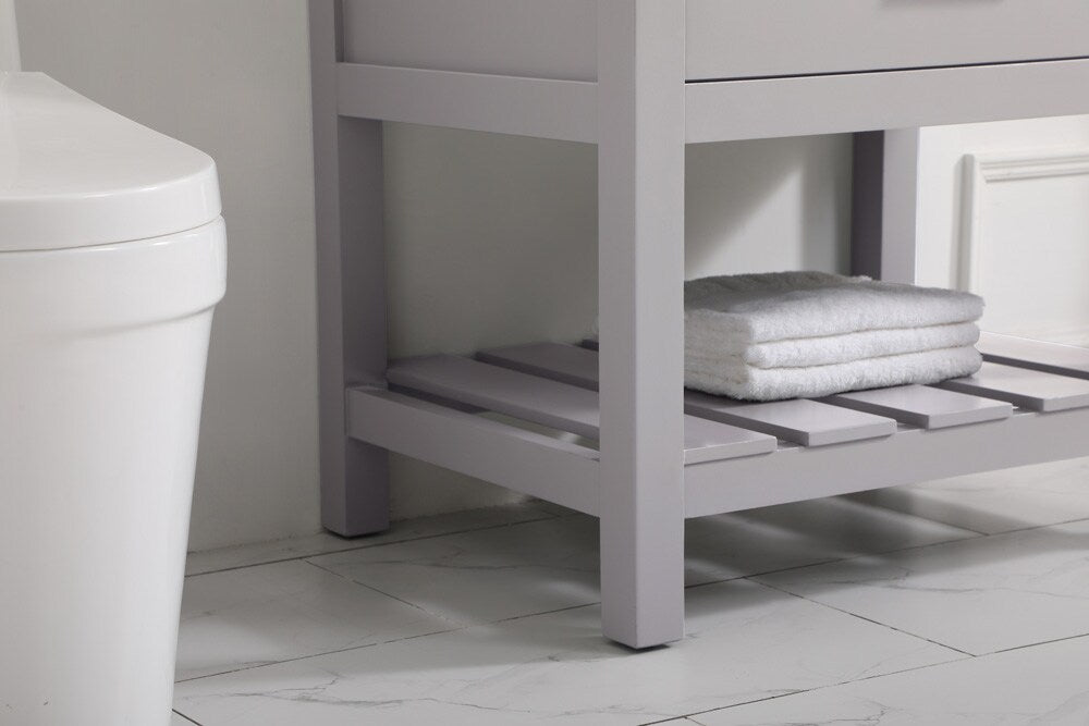 Elegant Furniture & Lighting - Clement 30 inch Single bathroom vanity in grey - VF60130GR veiw 7