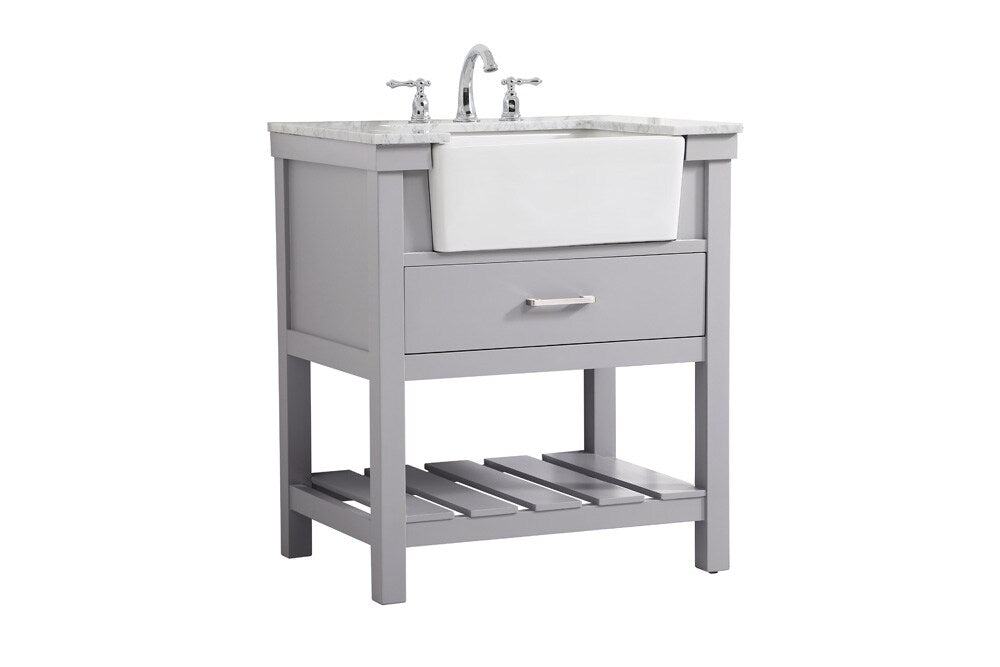 Elegant Furniture & Lighting - Clement 30 inch Single bathroom vanity in grey - VF60130GR veiw 8