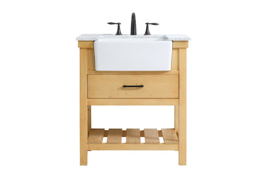 Elegant Furniture & Lighting - Clement 30 inch Single bathroom vanity in natural wood - VF60130NW veiw 1