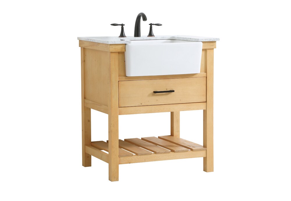 Elegant Furniture & Lighting - Clement 30 inch Single bathroom vanity in natural wood - VF60130NW veiw 8