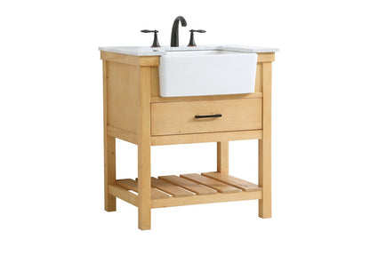 Elegant Furniture & Lighting - Clement 30 inch Single bathroom vanity in natural wood - VF60130NW veiw 8
