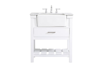 Elegant Furniture & Lighting - Clement 30 inch Single bathroom vanity in white - VF60130WH veiw 1