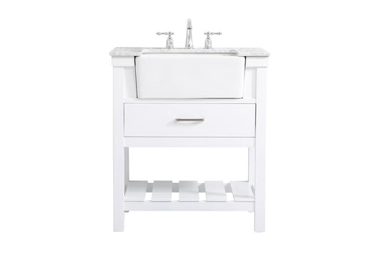 Elegant Furniture & Lighting - Clement 30 inch Single bathroom vanity in white - VF60130WH veiw 1