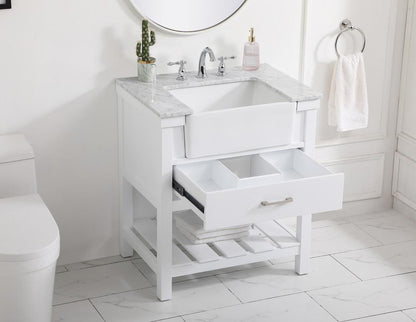 Elegant Furniture & Lighting - Clement 30 inch Single bathroom vanity in white - VF60130WH veiw 4