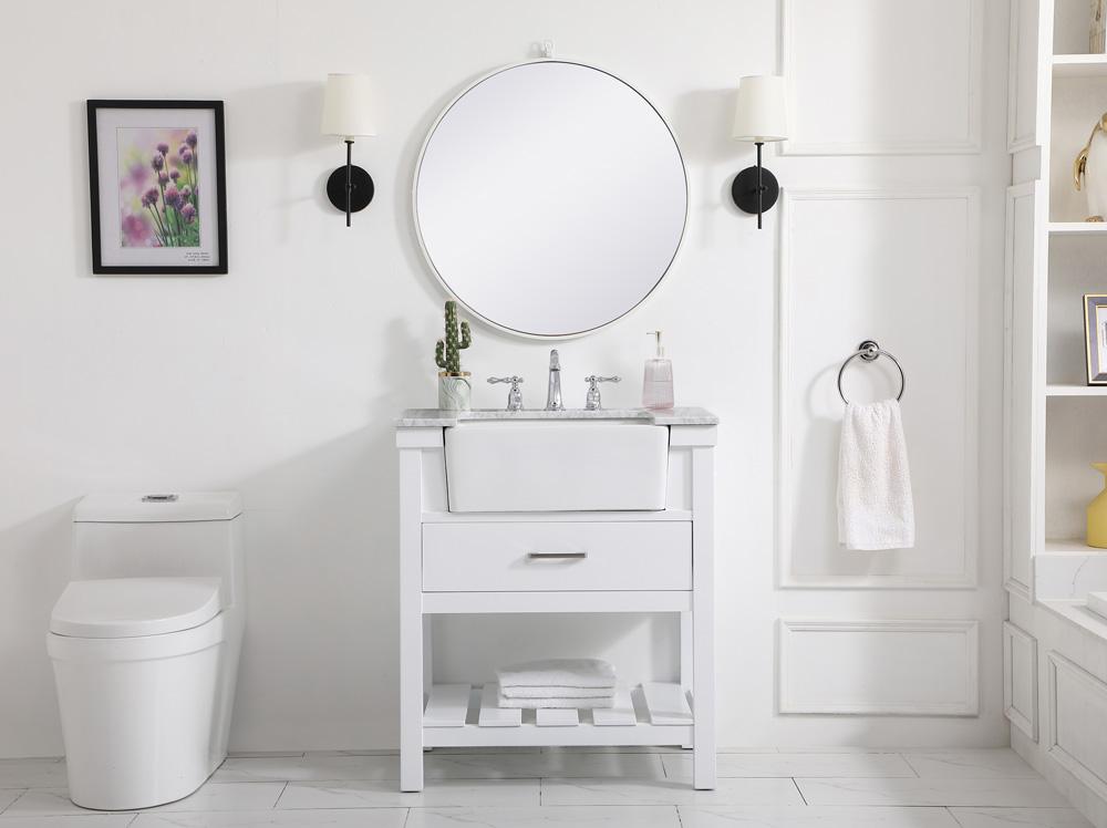 Elegant Furniture & Lighting - Clement 30 inch Single bathroom vanity in white - VF60130WH veiw 5