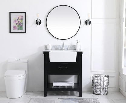 Elegant Furniture & Lighting - Clement 30 inch Single bathroom vanity in black with backsplash - VF60130BK-BS veiw 5