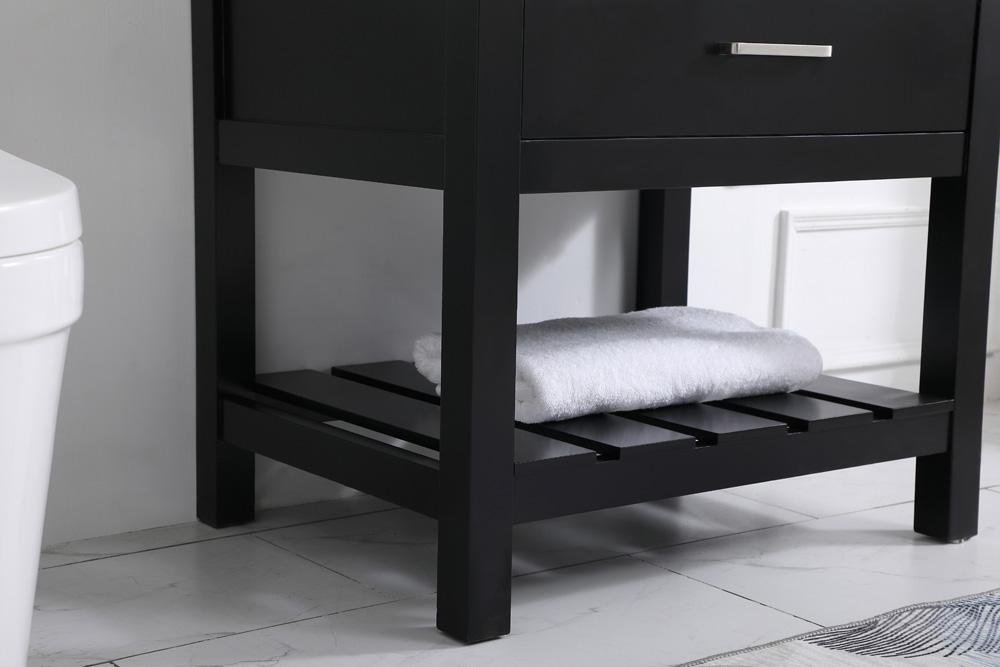 Elegant Furniture & Lighting - Clement 30 inch Single bathroom vanity in black with backsplash - VF60130BK-BS veiw 7