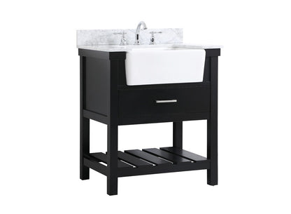 Elegant Furniture & Lighting - Clement 30 inch Single bathroom vanity in black with backsplash - VF60130BK-BS veiw 8