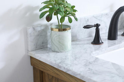 Elegant Furniture & Lighting - Clement 30 inch Single bathroom vanity in driftwood with backsplash - VF60130DW-BS veiw 6