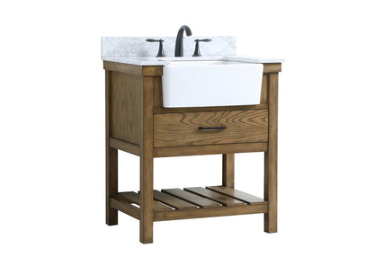 Elegant Furniture & Lighting - Clement 30 inch Single bathroom vanity in driftwood with backsplash - VF60130DW-BS veiw 8
