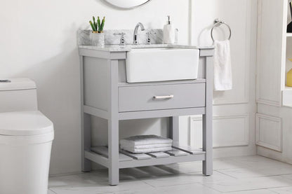 Elegant Furniture & Lighting - Clement 30 inch Single bathroom vanity in grey with backsplash - VF60130GR-BS veiw 3